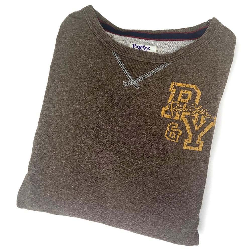 Purple & Yellow Brown Vintage Sweatshirt from Japan